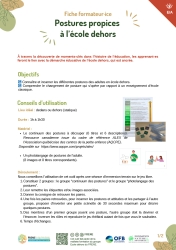 Postures propices à l'école dehors