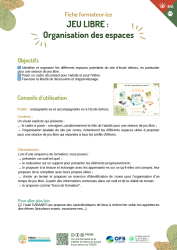 Jeu libre- organisation des espaces