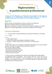 Règlementation et positionement professionnel