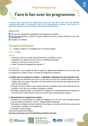 Faire le lien avec les programmes