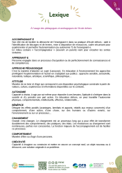 Lexique-enseigner dehors